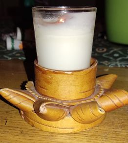 Vintage Swedish Birch Bark Candle Holder