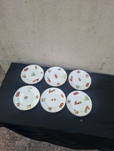6 vegetables sides plates postage possible