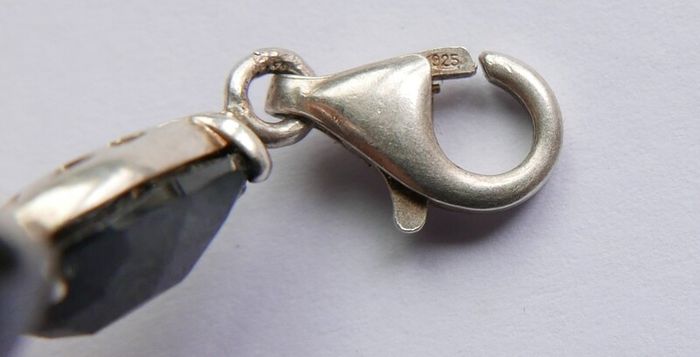 THOMAS SABO Sterling Silver Black Onyx Cross Charm Pendant