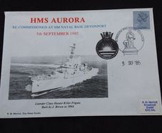 Great Britain Stamps : HMS Aurora - Re-Commissioned , 1985  Commemorative Cover