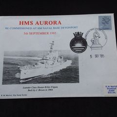 Great Britain Stamps : HMS Aurora - Re-Commissioned , 1985  Commemorative Cover