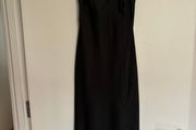 Black satin dress