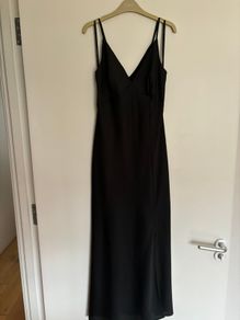 Black satin dress