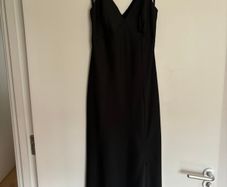 Black satin dress