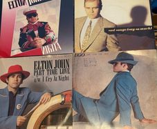Elton John 7 Inch Vinyl Singles X4 Nikta, Sad Songs Say So Much, Part Time Love, Ego