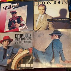 Elton John 7 Inch Vinyl Singles X4 Nikta, Sad Songs Say So Much, Part Time Love, Ego