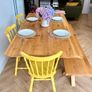 Rustic Oak 2m Dining Table & Matching Bench, Excellent Condition. Image 5