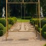 JARDIN de PROVENCE Garden Swing Vintage Wrought Iron Porch Swing in Romantic French Country Style Image 4
