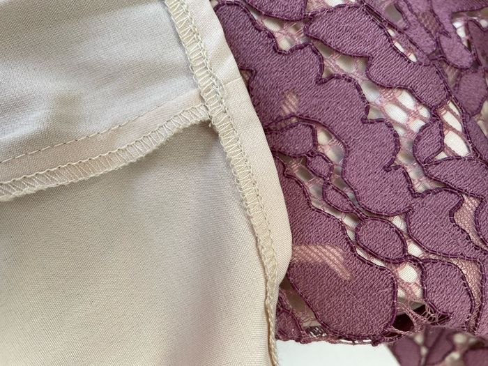 Little Mistress mauve lace dress size 8