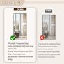 Full Length Mirror 140x40cm Free Standing, Hanging or Leaning, Large Floor Mirror with Black Aluminum Alloy Frame for Living Room or Bedroom Image 3