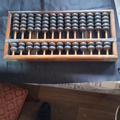Antique Wooden Abacus, a 13-column Chinese Suanpan used as a traditional Calculating Tool, Postage Available
