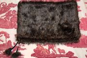 Faux fur collar scarf muff