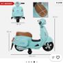 Vespa Electric kids ride on 7.2V Electric Scooter GPS Mini  -Needs new battery Image 5