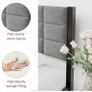 Double Bed Frame Upholstered Bed Frame Double Bed,Black | Upholstered Headboard,Heavy Duty Metal Slats Support,Mattress Base,Under Bed Storage,Easy Assembly,No Box Spring Needed Image 3