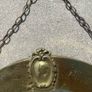 Vintage copper arts and crafts style framed mirror with original chain Image 4