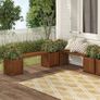 NEW SALE | Hardwood Planter Box in Teak Oil, Wood, Natural, 182.12 (W) x 44.7 (H) x 28.96 (D) cm Image 2