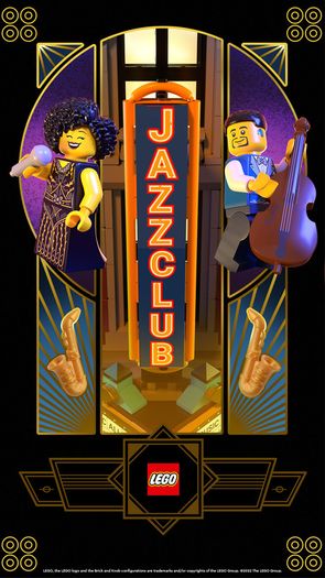 Lego Modular 10312 Jazz Club + Free Set of Wallpaper