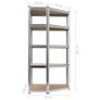 Storage Shelf Silver 90x90x180 cm Steel and MDF Image 8