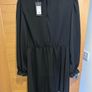 High neck ruffle black dress 16 Image 4