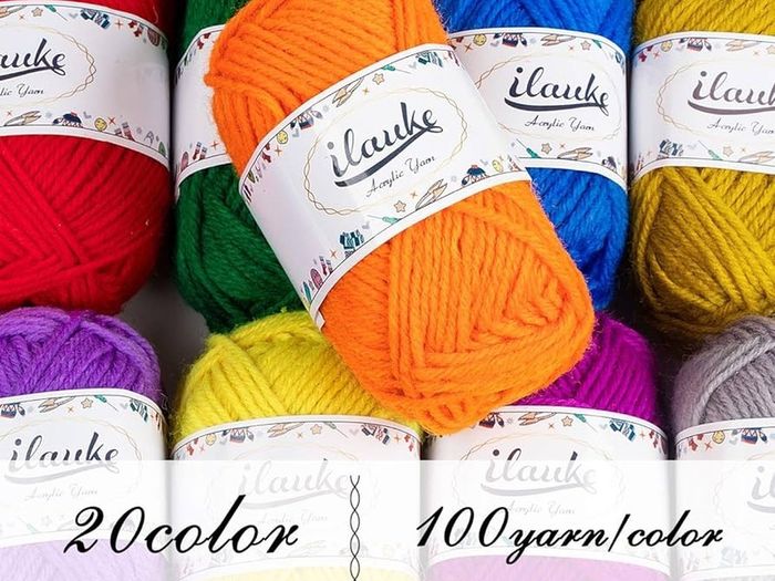 NEW SALE | Crochet Yarn 20 Colours x 30 g Hand Knitting Yarns, Acrylic Wool for Knitting, Crochet and Crafts