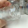 491 - Set of 6 Vintage Clear Glass Screw Top Collectible Decorative Jars Image 7