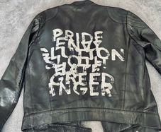Archive John Richmond Seven Deadly Sins Leather Biker Jacket IT48 M