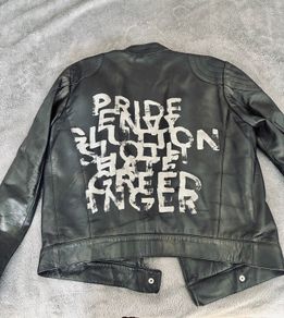 Archive John Richmond Seven Deadly Sins Leather Biker Jacket IT48 M