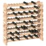 Wooden Wine Rack for 96 Bottles 8Tier Modular Wine Storage Shelf Natural Wood Finish Image 4