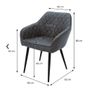 Luxury Faux Leather Dining Chairs Set of 4 Upholstered Dining Room Chairs Image 4