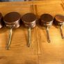 Vintage French Set of Copper Pots Image 4