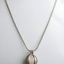 Vintage Rose Quartz Sterling Silver 925 Cage Necklace, "Love Stone" Pendant length 20" - 6,8g Image 5