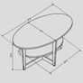 Oval coffee table Image 3