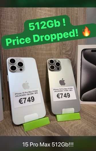 15Pro Max 512Gb! Unlocked in Box! Shop D15