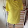 Statement bright yellow top size 10 cape effect short sleeve top Image 2