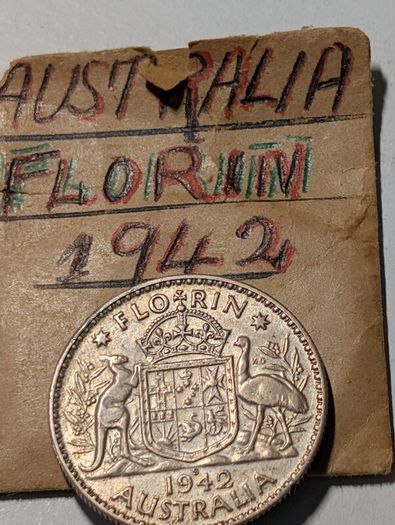 Australia Silver Florin 1942