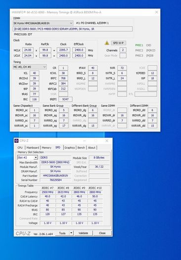 DDR5 5600CL46 8gb stick
