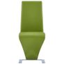 Dining Chairs with Zigzag Shape 6 pcs Green Faux Leather Image 3