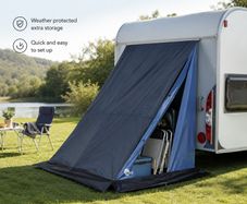Caravan Rear Storage Tent 160cm Keder Rail Waterproof Camping Storage Shelter UV50