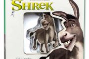 2021 Niue 1 oz Silver  Donkey Shaped Colorized Coin (Shrek). Proof.Mintage 1000