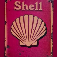 Vintage Style wooden sign,  shell oil company