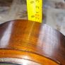 Beautiful Old Walnut Mantel Clock, stepped sunburst side supports Image 8