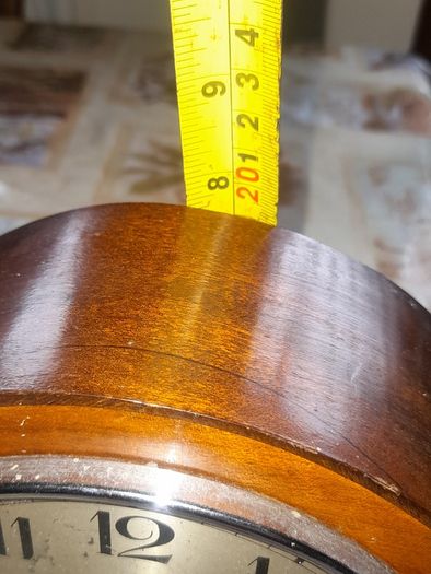 Beautiful Old Walnut Mantel Clock, stepped sunburst side supports