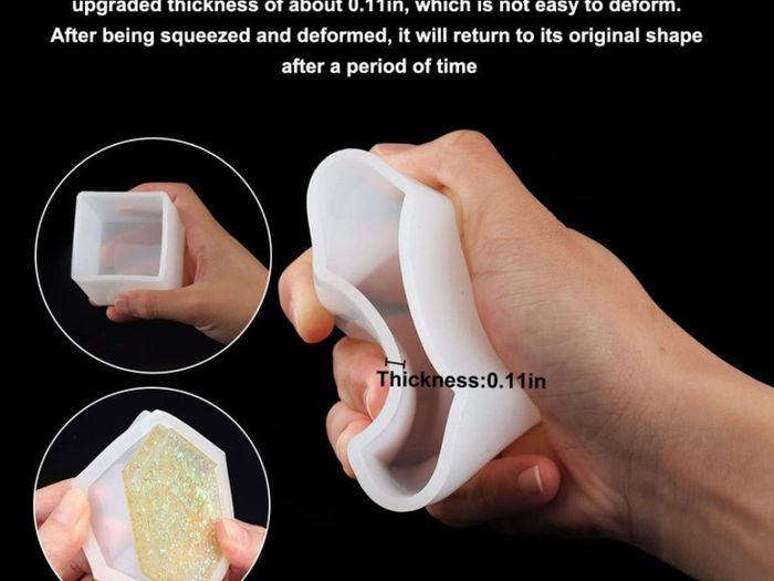 Resin Moulds Silicone, 21Pcs DIY Epoxy Resin Moulds Kit, Resin Kits for Beginners Making Jewelry/Candle/Soap, Include Coaster, Ashtray, Cube, Pyramid, Spherical, Pendant Mold (FREE POSTAGE)