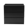 Tall Wide Clothes Storage Cabinet 4 drawers black Image 2