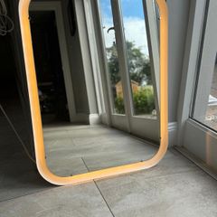 Mirror with back lit light led