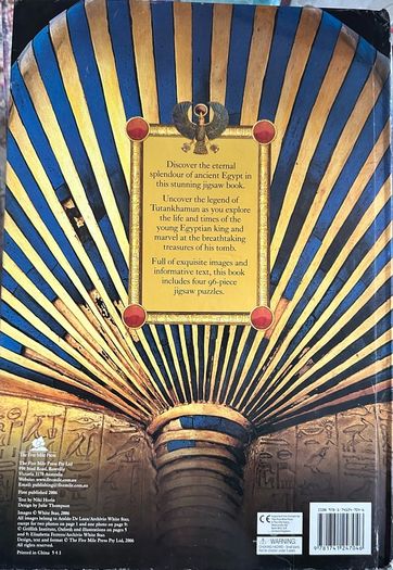 2 hard back collectibles about Egypt. Jigsaw book contains all pieces and both are in near mint condition