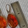 Sterling silver amber earrings Image 2