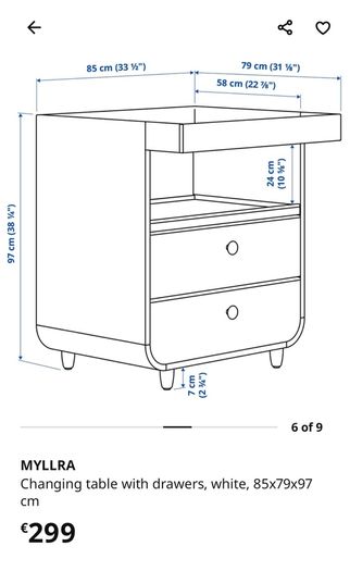 IKEA Myllra Changing Table