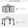 3 x 3 Meter Metal Gazebo Garden Outdoor 2-tier Roof Marquee Party Tent Canopy Pavillion Patio Shelter with Netting Image 3
