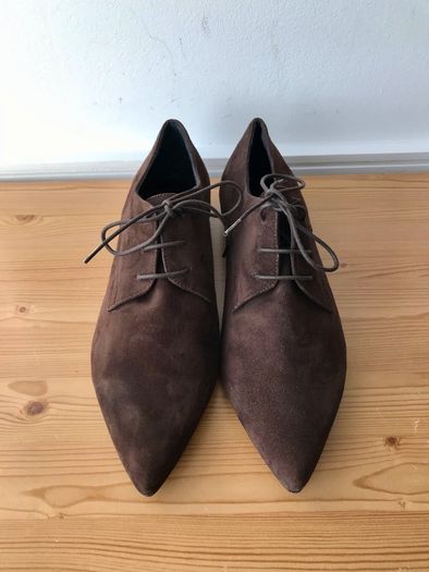 Premoli  lace up suede flats 8/41